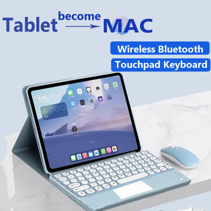 Keyboard Case for Realme Pad 3 2026 11.6 Inch Pad 2 Lite 10.95 Inch 2024 Realme Pad X / PAD 2 11.5 / PAD 10.4 Smart Cover Round KeyCap Magnetic Keyboard Case