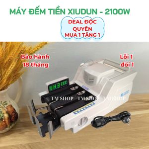 máy đếm tiền XIUDUN_2100W máy phát hiện tiền giả chính xác chuyên dùng cho ngan hàng phân biệt được các mệnh giá tiền khác nhau