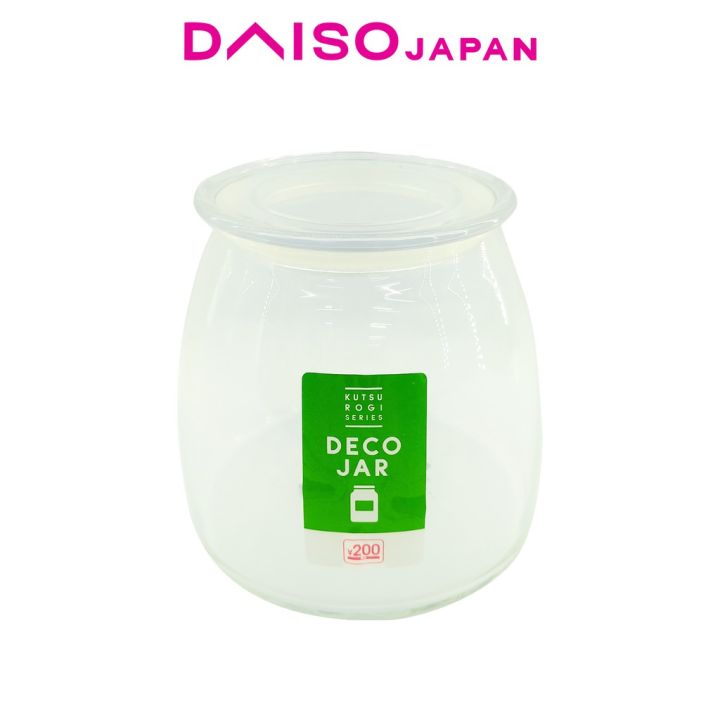 Daiso Round Glass Jar with Lid (750ml) Lazada PH