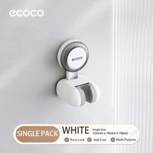 Ecoco Shower Bracket Holder Suction Bathroom Accessories Shower Head 360°Angle Adjustable Removable