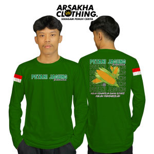 Kaos Lengan Panjang Petani Jagung Indonesia Kalah Penampilan Bukan Berarti Kalah Penghasilan V2 Baju Distro Katun Combed 30s by Arsakha Clothing