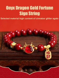 New Chinese Style Bracelet Jewelry Ore Bracelet Cinnabar Agate Bracelet