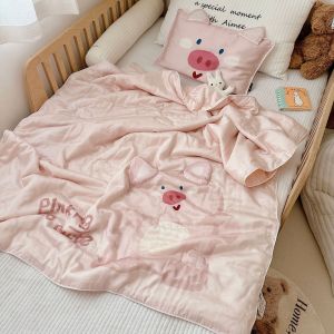 60 Zhilan Jingtiansi ผ้าห่มฤดูร้อน Tencel ผ้าห่มฤดูร้อน Tencel ผ้าห่มเครื่องปรับอากาศเด็กผู้ใหญ่ผ้าห่มเย็นปลอกหมอน Tencel