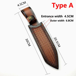 1ชิ้นชั้นบนสุด Cowhide ตรงมีดซองเปลือกหนังฝักเข็มขัดพกกรณีที่มีหัวเข็มขัดทองเหลืองแท้ Cowskin ล่า