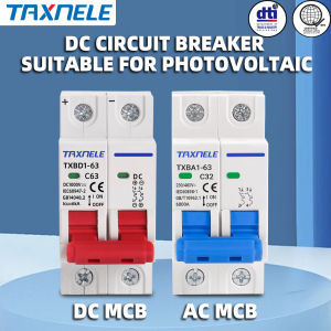TAXNELE 2P DC Circuit Breaker 1000V AC Circuit Breaker 400V 10A 16A 20A 25A 32A 63A Solar Mini MCB PV System Battery Air Switch