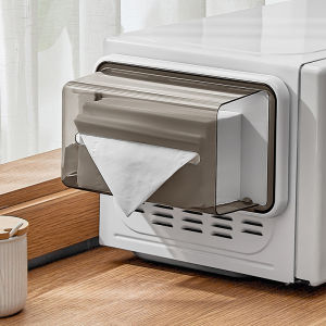 Tissue Box Holder/Magnetic Tissue Box/Kitchen Tissue Dispenser Holder/Rectangular Tissue Holder Tissue DispenserMagnet Adsorption Type Household Waterproof No Punching