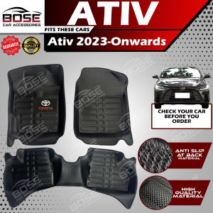 TPE Black / 5D Black Deep Dish Matting for Toyota ATIV G / E / EV 2025 Onwards Model Deepdish Mat OEM Design Car Floor Matting High Quality Car Accessories Floor Liner