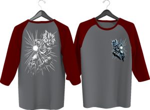 KAOS RAGLAN PRIA SABLON DRAGN BALL DEPAN BELAKANG DTF\ KAOS RAGLAN PRIA LENGAN 3\4 ATASAN PRIA / KAOS MURAH / KAOS DISTRO / KAOS SIMPLE / T-SHIRT PRIA