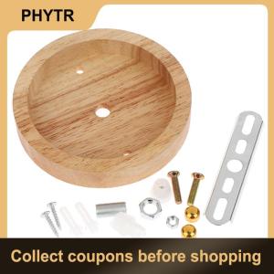 【PHYTR】 10 12cm Wood Lamp Base Modern Ceiling Plate Wooden Ceiling Holder Pendant Lamp Fitting Chandelier Base DIY Lighting Accessories