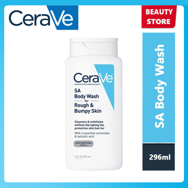 CeraVe SA Body Wash for Rough & Bumpy Skin Salicylic Acid Body Wash Hydrating Soothing Body