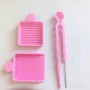 PERPE 3/4/5Pcs/Set DIY Handmade Fuse Beads Picking Tray Kit Plastic Beads 2.6mm Fuse Beads Fuse Bead Single Tweezer Creative Efficient Padding Beading Tool Kit Handmade Beads Toy
