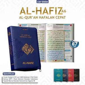 Mushaf Alquran AL HAFIZ Resleting A6 Hafalan 3 Blok Tajwid Warna Cover Jaket Ukuran A6 Cordoba