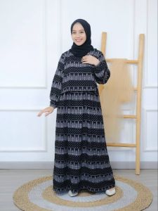 Gamis Wanita Bahan Crinkle Premium / Gamis Heina Mommy