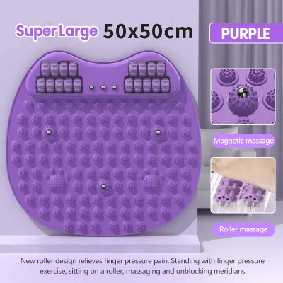 Magnetic Foot Massage Mat With Roller Reflexology Foot Acupressure Board Toe Massage Pad Chinese Circular Acupressure Pad Ultra jogging Foot Massage Health Care Weight Loss Meridian Fitness Boardchibang