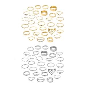 Nhẫn Punk cổ điển cho nam và nữ nhẫn đeo tay hình học với dát kim cương nhân tạo phụ kiện trang phục dự tiệc thanh lịch