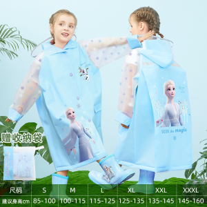 Sanrio Lightweight Raincoat Kids Children Reusable Waterproof Raincoat EVA Outdoor With Bag Compartment Student Rain Coat