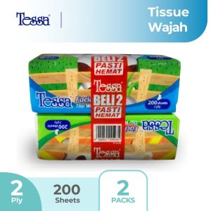Tisu Tessa 200s TP06 / Tissue Facial 200 Sheets 2 Ply Wajah 2ply ( Buy 1 Get 1 FREE / GRATIS 1 )