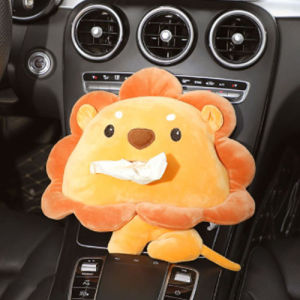 Hộp Đựng Khăn Giấy Đa Năng Treo Trong Xe Ô Tô Tiện Lợi Hình Sử Tử và Cua Đỏ Đáng Yêu