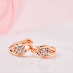 Anting Wanita Permata Perhiasan Lapis Emas 18K