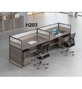 SG Ready Stock H203 Executive Workstationwith high partitionwith/without pedestal/cabinet Home Office Table Straight L Shape Divider