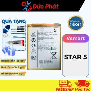 PIN THAY THẾ Vsmart STAR 5/ 50906550E (5000mAh) - Tặng kèm keo dán và bộ sửa