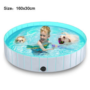 Dog Pool Foldable Kid Pool Folding Pet Pools Swimming Pool Puppy Pool Slip-Resistant PVC Bathing Tub
