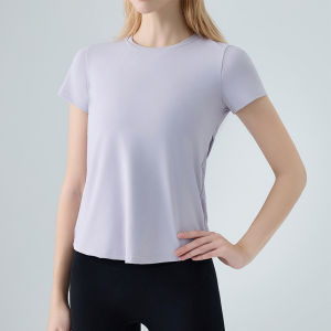 Womens Quick Drying Exercise Yoga Shirt Mesh Back Running T-shirt Workout Cover Up Tops