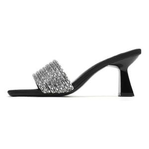 WomenS Square-Toed Sandals 2025 New Style Daily Chunky Heel High Heels For Outdoor Casual Fashion Summer WomenS Shoes