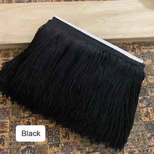 MUNCHX 10 Yards 6 Inches Fringe Trim DIY Craft Accessories Polyester Lace Trim Ribbon Sewing Fringe Trim Solid color Chain Tassel Ribbon Home Accessory
