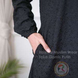 Raisma - Salima Set Gamis Putih Ihrom Bahan Katun Jepang Вышивка Perlengkapan Umroh Wanita