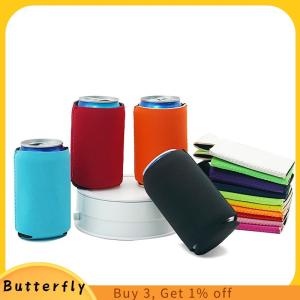 Butterfly ปลอกหุ้มขวดเบียร์สำหรับตั้งแคมป์สามารถใส่โซดาที่ทำความเย็นเครื่องดื่มทำจากนีโอพรีนปลอกหุ้มกลางแจ้งสำหรับงานปาร์ตี้งานแต่งงานงานวันเกิด