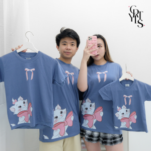 CAROTYLES S  Kaos Couple Keluarga Motif BIG CATS Wanita Lengan Pendek Katun