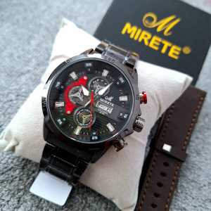 MIRETE Jam Tangan Pria Seri 9219A Original Tahan Air Tanggal dan Hari Aktif Dijamin Realpict Sesuai Video By WaktuStore