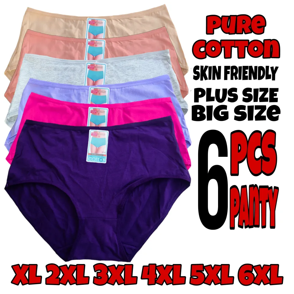 3XL 4XL 5XL 1pcs and 6pcs Stretchable Pull Panty Assorted Colors
