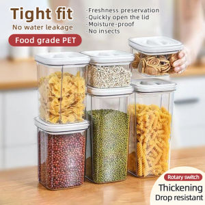 600/1300/2000 ML Airtight Container Easy Open Lock Lid Dry Food Storage Leak Kitchen Storage Box Storage Jar Sealed Jar