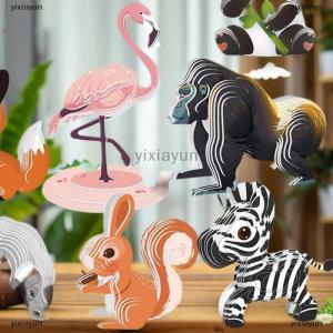 [COD] yixiayun 1 Set Kids Educational Montessori Toys Funny DIY Manual Assembly Three-dimensional Model Animal 3D Paper Puzzle Toy For Boy Girl