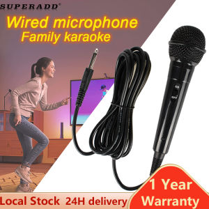 【Ready Stock Malaysia】black blue MIC Wired Microphone Karaoke 3.55mm System Portable Mic Speaker KTV Music Singing Mikrofon