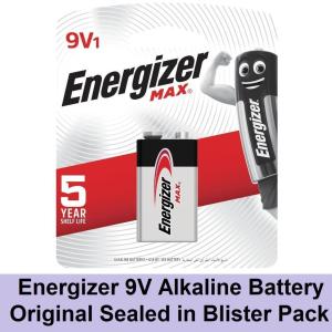 /Energizer 9V Battery (1 pc) Energizer Max 9V Alkaline Battery 522BP1 Original Sealed Blister Pack.
