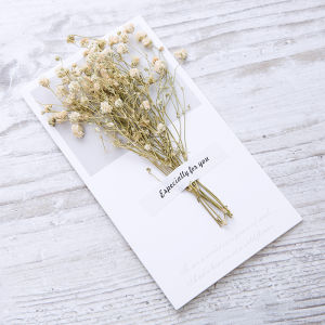 Dried Flower Blessing Card Mother Day Birthday Party Blessing Card Creative DIY Star Dry Flower Card