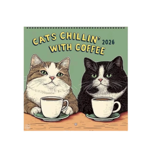 Stress Relieving Feline Wall Calendar With Large Date Grids And Smooth Writing Surfaces Great For Organized Professional