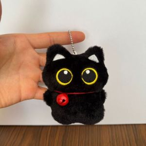 Zuoguan phim hoạt hình búp bê mèo đen búp bê vải nhung mặt dây chuyền đồ chơi cho mèo Con Đồ trang trí món quà dễ thương Phụ kiện túi