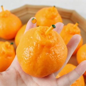 Handmade Crispy Orange Squishy Stress Ball Crunchy Squeeze Fidget Toy Round Blocks ASMR Sensory Decompression for Adults