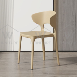 Wfurniture Nordic Ivory Chair PP Chair Plastic Chair Dining Horn Chair Cafe Chair Kerusi Kafe kerusi kedai makan mamak