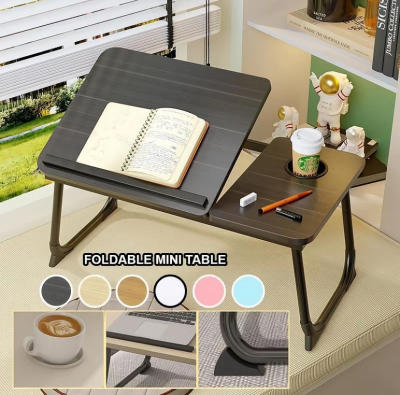 Ready Stock 64x32cm Foldable Bed Table Meja Lipat Adjustable Tilt Laptop Desk wi