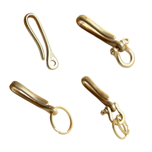 Portable Belt Clip Key Organizers With U Shape Brass Hook Sturdy Construction Accessory for Daily Key Storage Solution