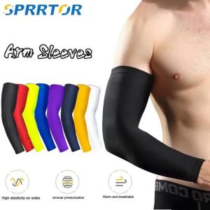 Tay áo chạy bộ bảo vệ UV khô nhanh thoáng khí đệm khuỷu tay bóng rổ bảo vệ tay thể dục ấm tay thể thao mùa hè