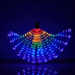 LED Belly Dance Wings for Children Fluorescent Isis Butterfly Wings Belly Dance Carnival Costumes Performances