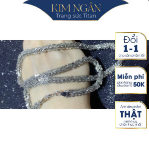 Dây chuyền XOẮN BƯỚM - dài 5t- khoá tròn ký hiệu - không hoen gỉ - Trang sức Titan Kim Ngân