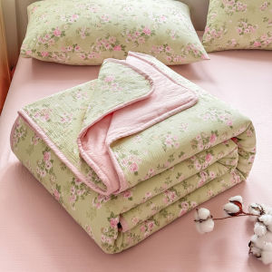 100% Full Cotton Filling Summer Quilt Fresh Panda Pattern Quilted Blanket Soft Thin Breathable Comforter Cool Refreshing Duvet2026