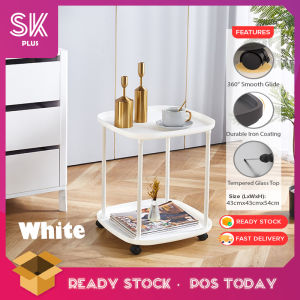SKPLUS Movable Side Table Trolley Sofa Bedside Table Storage Organizer Rack Bedroom Living With Wheels Meja Sisi Kecil Boleh Alih - Fulfilled by SKPLUS
